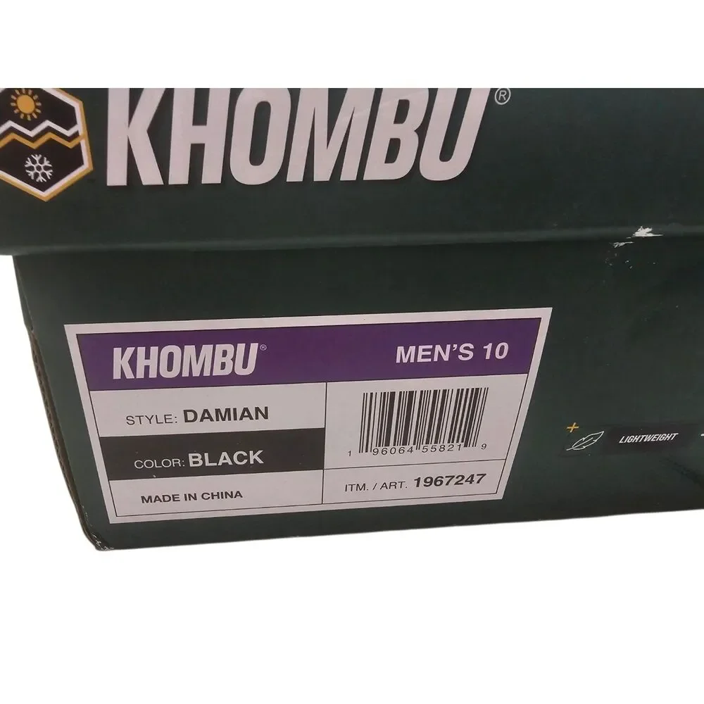 New Khombu Damien Men's Mule Suede Leather Shoe Black 10